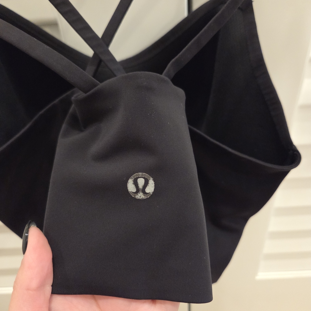 Lululemon Athletica Black Like A Cloud Longline Women's Bralette - Picture 4 of 5